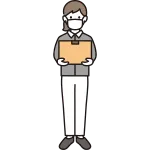 Female Delivery Man Wearing A Mask SVG Icon